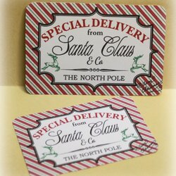 Smashing Free Printable Labels From North Pole Christmas Eve Box Special Delivery Tags Packages Gift Choose