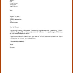 Copy Of Resignation Letter Scrumps Sample Template Personal Reasons Immediate Format Samples Job Word Formal