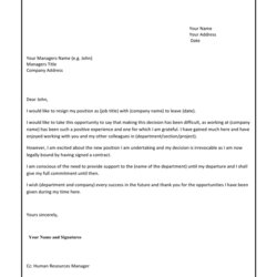 Supreme Resignation Letter Template In Word And Formats Irrevocable Managers