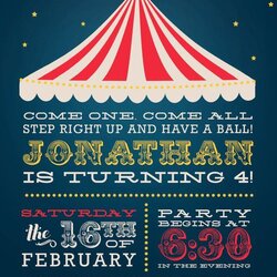 Circus Birthday Invitation