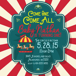 Matchless Circus Party Invitation Template Free Format Download Templates Birthday