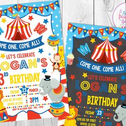 Great This Circus Themed Birthday Invitation Features Vibrant Colors And Party Invitations Carnival Choose