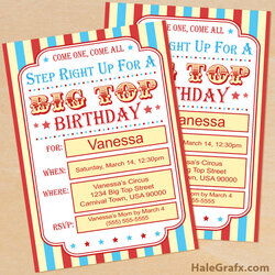 Superlative Free Printable Circus Birthday Invitation Set Invites