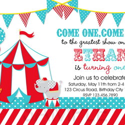 Smashing Free Printable Circus Themed Birthday Party Invitations Download Invitation Carnival Template Ticket