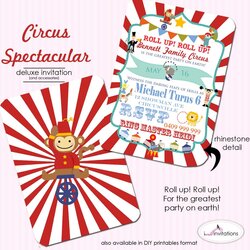 Party Invite Design Circus Invitations