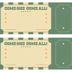 The Highest Quality Best Free Carnival Printable Ticket Templates For At Template Blank Circus Invitation