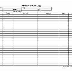 Out Of This World Equipment Maintenance Log Template Excel Beautiful Repair
