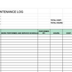Equipment Maintenance Log Template Google Sheets