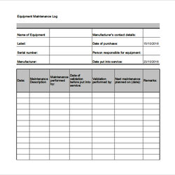 Great Equipment Maintenance Log Template Excel Charlotte Clergy Coalition Forklift Schedule Sheet Sample