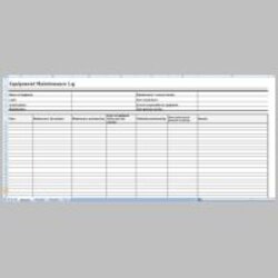 Peerless Equipment Maintenance Log Template Excel Templates Id
