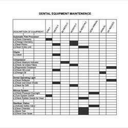 Fine Equipment Maintenance Log Template Excel Fresh Sample Checklist Word Weekly