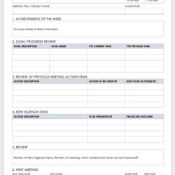 Terrific Free Meeting Agenda Templates For Microsoft Word Weekly Template