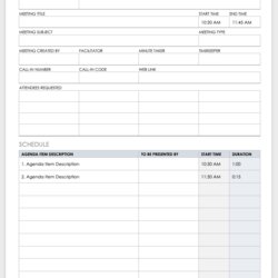 Free Meeting Agenda Template Word Call Conference
