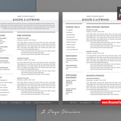 For Mac Pages Simple Template Resume Vitae References Curriculum Professional Modern Creative Editable Job