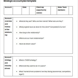 Strategic Account Plan Template Free Word Documents Download Templates Sample Business