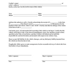 The Highest Standard Free Printable Vehicle Bill Of Sale Template Form Generic