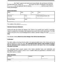 Vehicle Bill Of Sale Template Word Auto Example Form