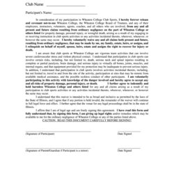 Superlative Sports Liability Waiver Fill Online Printable Blank Large