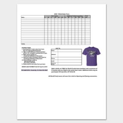 Supreme Shirt Order Form Template Word Excel