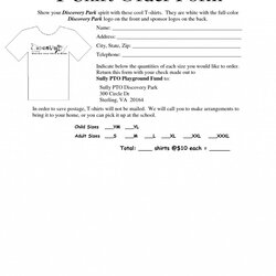 Perfect Shirt Order Form Template Blank Letter Excel Awesome Sample Spreadsheet Shirts Orders Donation