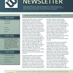 Admirable Free Printable Newsletter Templates Examples For Monthly Newsletters Sample Customers Template