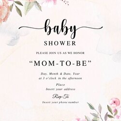 Splendid Rustic Floral Baby Shower Invitation Templates Editable With