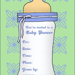 Brilliant Free Baby Shower Invitation Templates Invitations Printable Word Invites Blank Boys Template Bottle