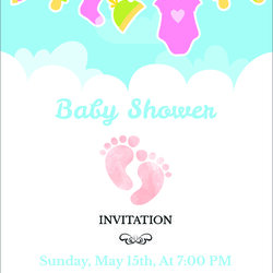 Marvelous Free Editable Baby Shower Invitation Card Templates Publisher Template