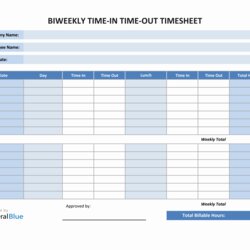 Bi Weekly Template Excel