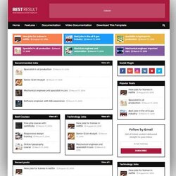 Sublime Best Result Blogger Template For Job Website Templates