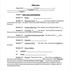 Champion Free Office Lease Agreement Templates In Ms Word Google Docs Sample Template