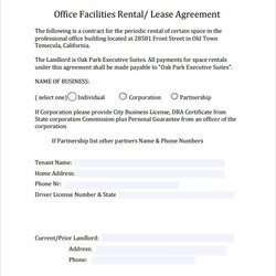 Free Sample Office Lease Agreement Templates In Ms Word Rental Template Printable Parking Facilities Spot