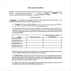 Sterling Free Sample Office Lease Agreement Templates In Ms Word To Download