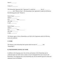 Wizard Free Partnership Agreement Template Sample