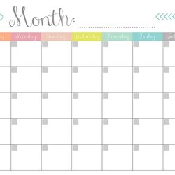 Marvelous Printable Monthly Calendar Templates Download