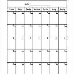 Admirable Monthly Calendar Template Printable Blank