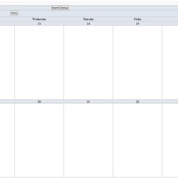 Terrific Bi Weekly Calendar Template Software