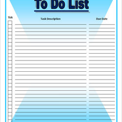 Admirable To Do List Template Word Printable Templates Free