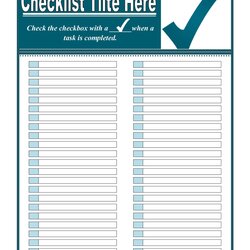 Printable To Do List Checklist Templates Excel Word Checklists