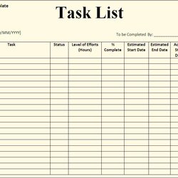 Outstanding Free To Do Task List Templates Excel Formats Template Checklist Analysis Daily Schedule Sample
