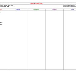 Superior Best Images Of Free Printable Teacher Planner Worksheets Weekly Template Lesson Plan Templates Blank