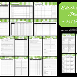 Spiffing Editable Chevron Printable Teacher Planner Schedule Planer Organizer Enlarge Lesson Calendar