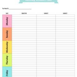 Outstanding Best Weekly Planner Printable For Free At Template Teacher