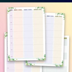 Sterling Weekly Planner Teacher Template Download Printable