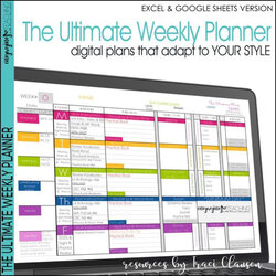 Matchless Teacher Weekly Planner Template How To Customize Your Of