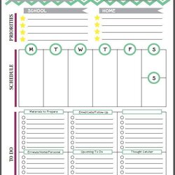 Excellent Teacher Weekly Planner Template Free Elegant For Schedule Binder Planners Sheets Paperwork