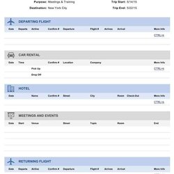 Great Travel Itinerary Templates Word Excel Template Trip Example Blank