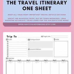 Sterling Sample Travel Itinerary Template Word Vacations Cruise Stirring High Resolution