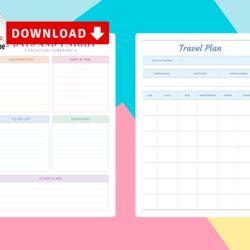 Swell Travel Itinerary Templates Get Printable