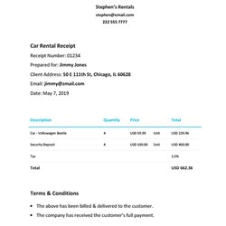 Smashing Sample Car Sale Receipt Template Download In Word Google Docs